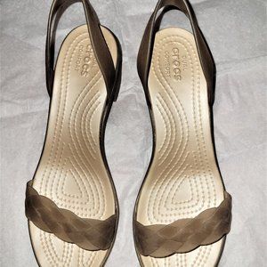 CROCS Block Heel Sling-Back Sandals - 7